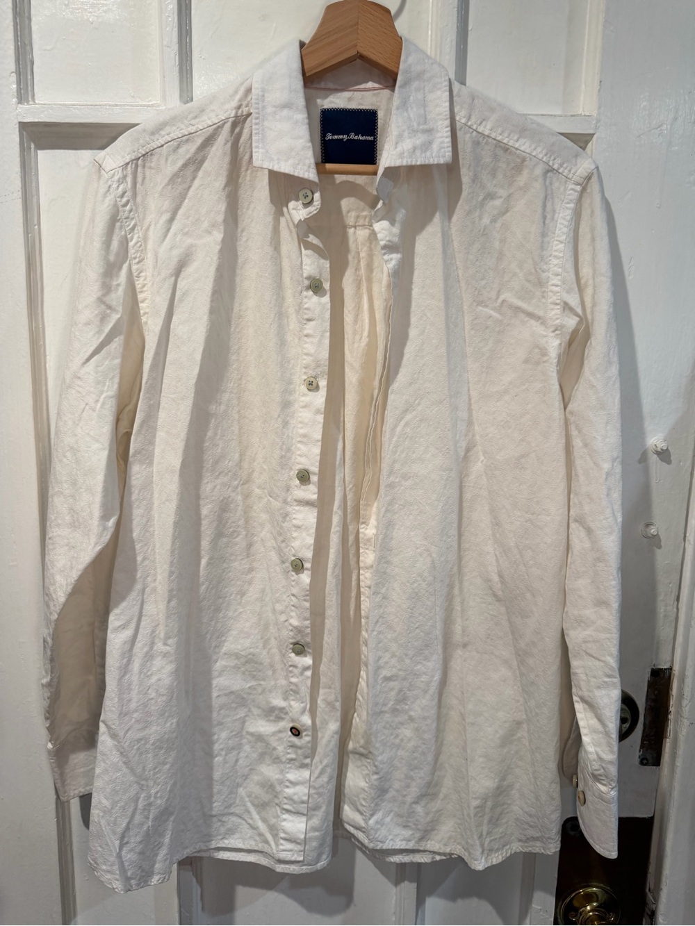 Tommy Bahama Men's Cream Button-Down Shirt